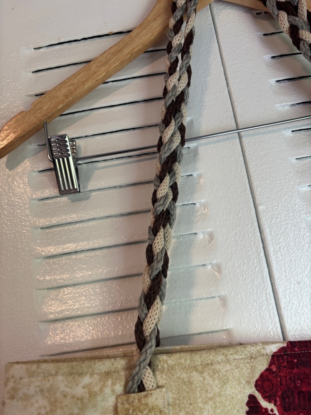 Boho Canada Map Tote Bag Double Face Braided Handle Rustic Chic - Picture 5 of 8